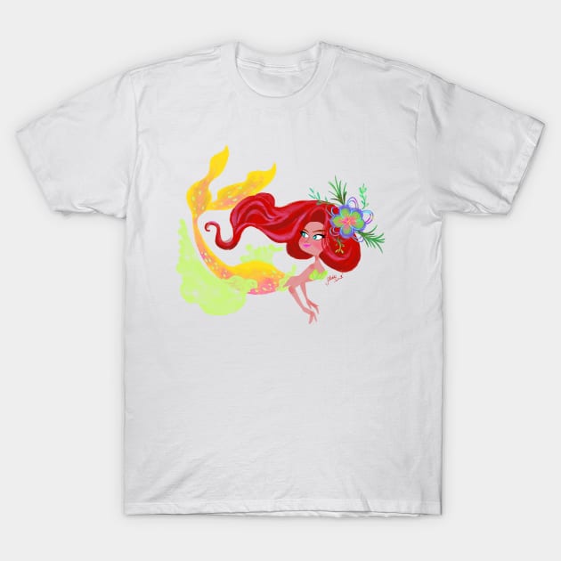 Mermaid red hair T-Shirt by AlineSantAnna